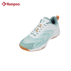 Giày cầu lông, giày pickleball nam nữ Kumpoo E315 màu trắng xanh chính hãng