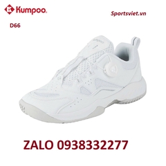 Giày cầu lông, giày pickleball nam nữ Kumpoo D66 màu trắng chính hãng