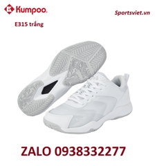 Giày cầu lông, giày pickleball nam nữ Kumpoo E315 màu trắng chính hãng
