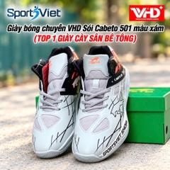 Giày VHD Cabeto Sói 501 màu xám chơi bóng chuyền cày sân bê tông