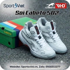 Giày VHD Bóng Chuyền Cabeto Sói 502 Cổ Cao Giá Rẻ Màu Trắng Đen – Giày Cày Sân Bê Tông