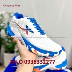 Giày XP Xampo War màu trắng xanh chuyên cầu lông, bóng chuyền, Pickleball nam nữ chính hãng