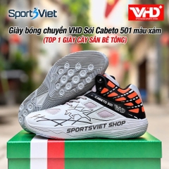 Giày VHD Cabeto Sói 501 màu xám chơi bóng chuyền cày sân bê tông