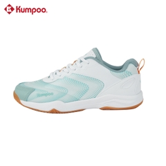 Giày cầu lông, giày pickleball nam nữ Kumpoo E315 màu trắng xanh chính hãng