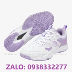 Giày cầu lông nam nữ Kumpoo E319 màu trắng tím chính hãng