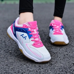 Giày cầu lông, giày pickleball nữ Lefus L85 chính hãng màu trắng hồng