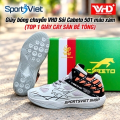 Giày VHD Cabeto Sói 501 màu xám chơi bóng chuyền cày sân bê tông