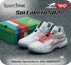 Giày VHD Bóng Chuyền Cabeto Sói 502 Cổ Cao Giá Rẻ Màu Trắng Đỏ – Giày Cày Sân Bê Tông