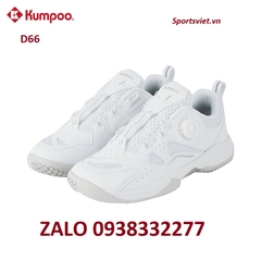 Giày cầu lông, giày pickleball nam nữ Kumpoo D66 màu trắng chính hãng