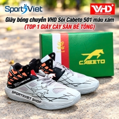 Giày VHD Cabeto Sói 501 màu xám chơi bóng chuyền cày sân bê tông