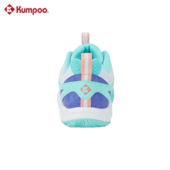 Giày cầu lông nam nữ Kumpoo E319 màu trắng xanh chính hãng