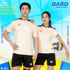 Bộ quần áo bóng chuyền nam nữ Bulbal Baro màu kem