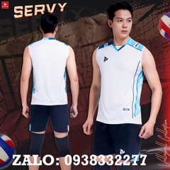 Quần áo bóng chuyền nam sát nách Just Play chính hãng (màu xanh ngọc)