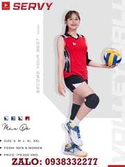 Quần áo bóng chuyền nữ sát nách Just Play chính hãng (màu xanh)