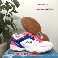 Giày cầu lông, giày pickleball nữ Lefus L85 chính hãng màu trắng hồng