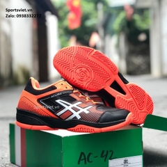 Giày bóng chuyền nam nữ sân bê tông VHD - Màu đen cam