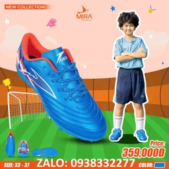 Giày bóng đá Mira Carnix Kid  sân cỏ nhân tạo trẻ em chính hãng màu kem
