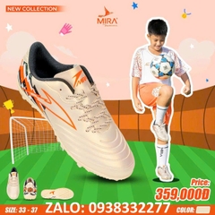 Giày bóng đá Mira Carnix Kid  sân cỏ nhân tạo trẻ em chính hãng màu xanh dương