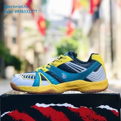 Giày thể thao APAVI (cầu lông, bóng chuyền, bóng bàn, pickleball) màu xanh vàng