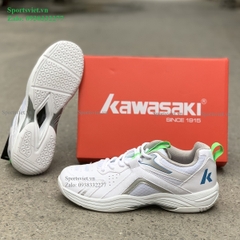 Giày cầu lông, bóng chuyền nam nữ Kawasaki A3310 màu trắng