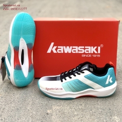 Giày cầu lông, bóng chuyền nam nữ Kawasaki K367 màu trắng xanh