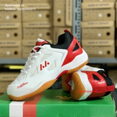 Giày cầu lông nam nữ Lefus L022 New chính hãng màu trắng đỏ
