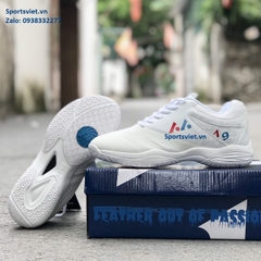 Giày cầu lông nam nữ Lefus L019 màu trắng xanh chính hãng