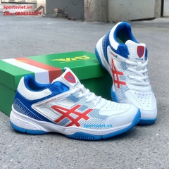 Giày bóng chuyền nam nữ sân bê tông VHD Acura - Màu trắng xanh
