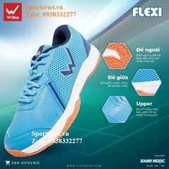 Giày cầu lông nam nữ Wika Flexi chính hãng màu xanh Aqua
