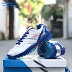 Giày cầu lông -bóng chuyền nam nữ XP CL05 chính hãng màu trắng xanh