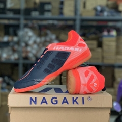 Giày cầu lông nam nữ giá rẻ Nagaki chính hãng màu đen đỏ