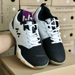 Giày cầu lông nam nữ Lefus L023 chính hãng màu trắng đen