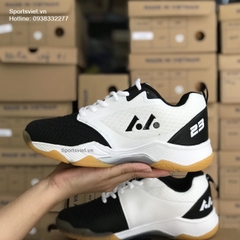 Giày cầu lông nam nữ Lefus L023 chính hãng màu trắng đen