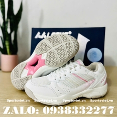 Giày Lefus L039 chơi cầu lông, pickleball nam nữ chính hãng giá rẻ màu trắng hồng