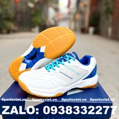 Giày Lefus L039 chơi cầu lông, pickleball nam nữ chính hãng giá rẻ màu trắng xanh bích