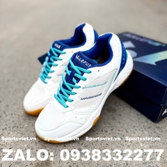 Giày Lefus L039 chơi cầu lông, pickleball nam nữ chính hãng giá rẻ màu trắng xanh bích