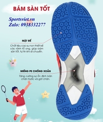 Giày cầu lông trẻ em Apavi màu xanh A1001 giá rẻ chính hãng