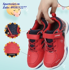 Giày cầu lông trẻ em Apavi màu đỏ A1001 giá rẻ chính hãng