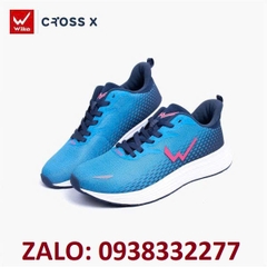 Giày chạy bộ Wika Cross X màu xanh
