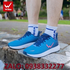 Giày chạy bộ Wika Cross X màu xanh