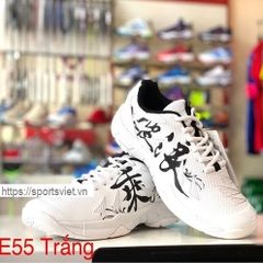 Giày cầu lông nam nữ Kumpoo KH-E55 màu trắng - Chính hãng