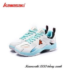 Giày cầu lông, bóng chuyền Pickleball Kawasaki B3333 màu trắng xanh