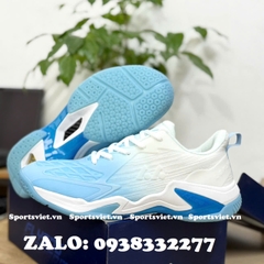 Giày Lefus L038 chơi cầu lông, pickleball nam nữ chính hãng giá rẻ màu trắng xanh