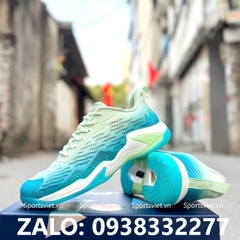Giày Lefus L040 chơi cầu lông, pickleball nam nữ chính hãng giá rẻ xanh ngọc