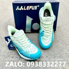 Giày Lefus L040 chơi cầu lông, pickleball nam nữ chính hãng giá rẻ xanh ngọc