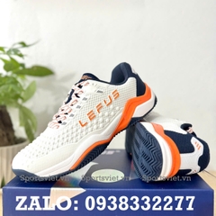 Giày Lefus L036 chơi Pickleball Tennis nam nữ chính hãng trắng cam