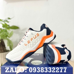 Giày Lefus L036 chơi Pickleball Tennis nam nữ chính hãng trắng cam