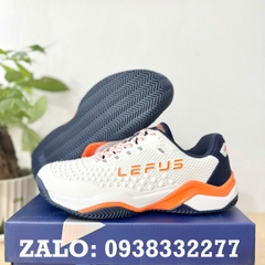 Giày Lefus L036 chơi Pickleball Tennis nam nữ chính hãng trắng cam