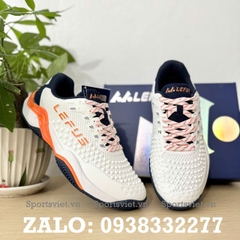Giày Lefus L036 chơi Pickleball Tennis nam nữ chính hãng trắng cam