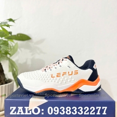 Giày Lefus L036 chơi Pickleball Tennis nam nữ chính hãng trắng cam